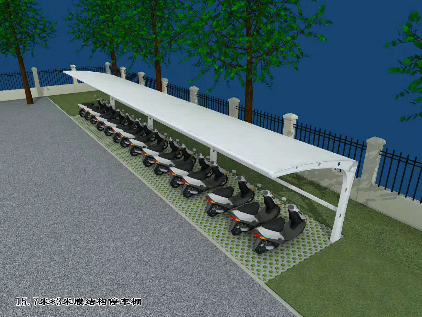 订做加宽大型铝合金雨棚型材 公园停车遮雨棚 铝合金阳光板雨棚-阿里巴巴